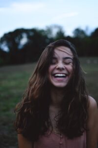 Girl smiling after smile makeover