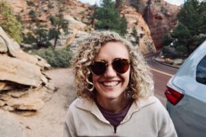 woman smiling after smile makeover